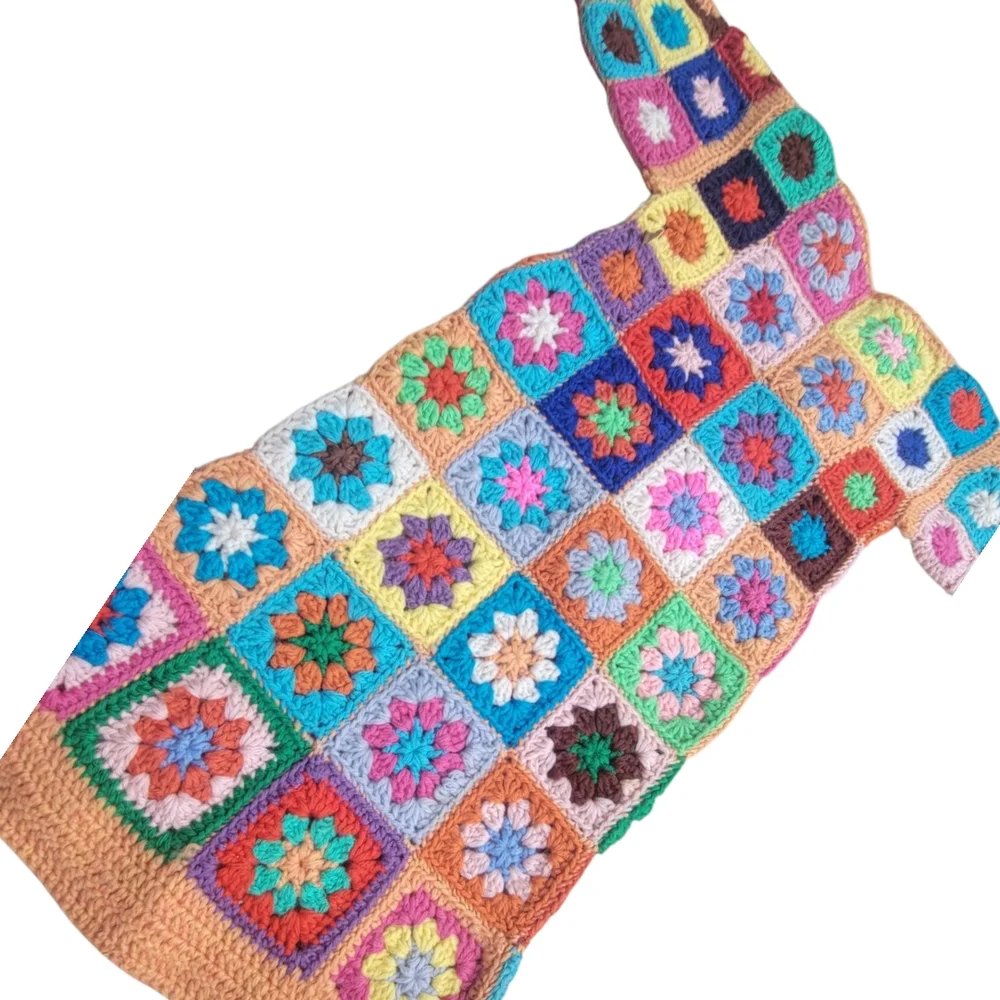 Vintage Baby Granny Square Sleeper Handmade Hippy Retro - Picture 6 of 6